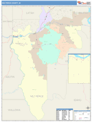 Nez Perce County, ID Digital Map Color Cast Style
